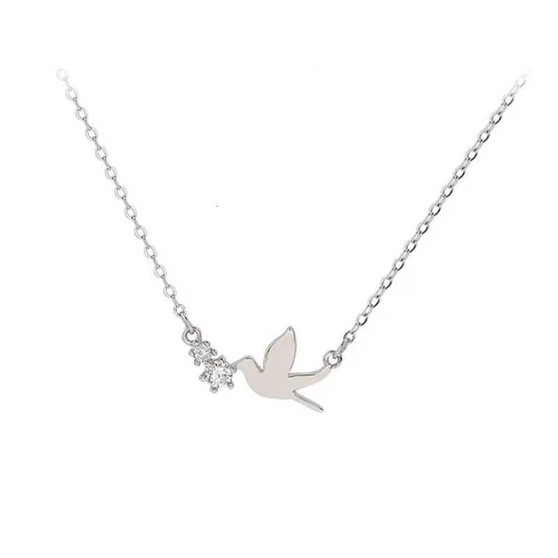 Korea Temperament Cute Swallow Literary Short Silver Color Clavicle Chain Temperament Trendy Female Necklace Jewlery M251216