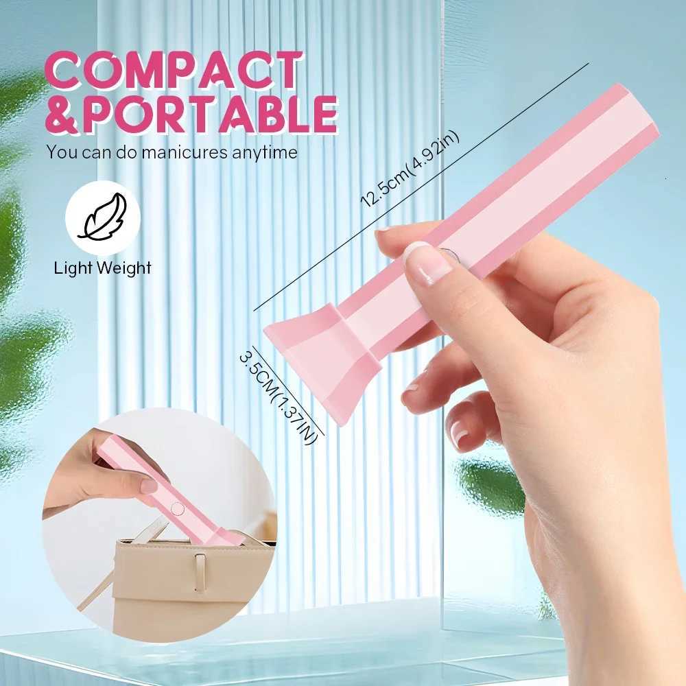 Portable Handheld UV LED Flashlight Nail Lamp 6LEDS Beads Quick Dry USB Nail Dryer 18W Machine Nail Gel Dry USB Salon ToolT251216