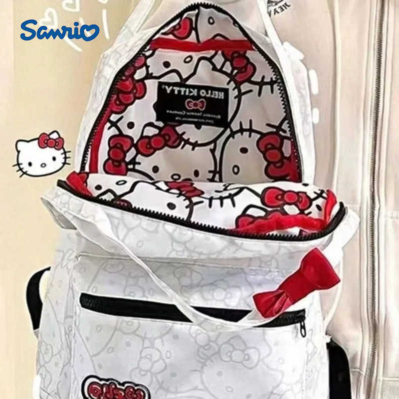 Sanrio Hello kitty cartoon backpack new animation cute student school bag outdoor travel storage large capacity backpack gift H251216