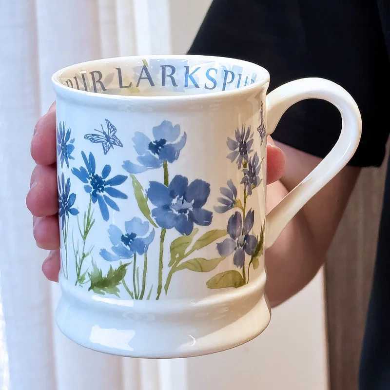 Design Cup High-end Retro Oil Painting Wind Chime g Ceramic Water Cup Tea Cups of Coffee Personali Gift Drinkware Cute gs H251215