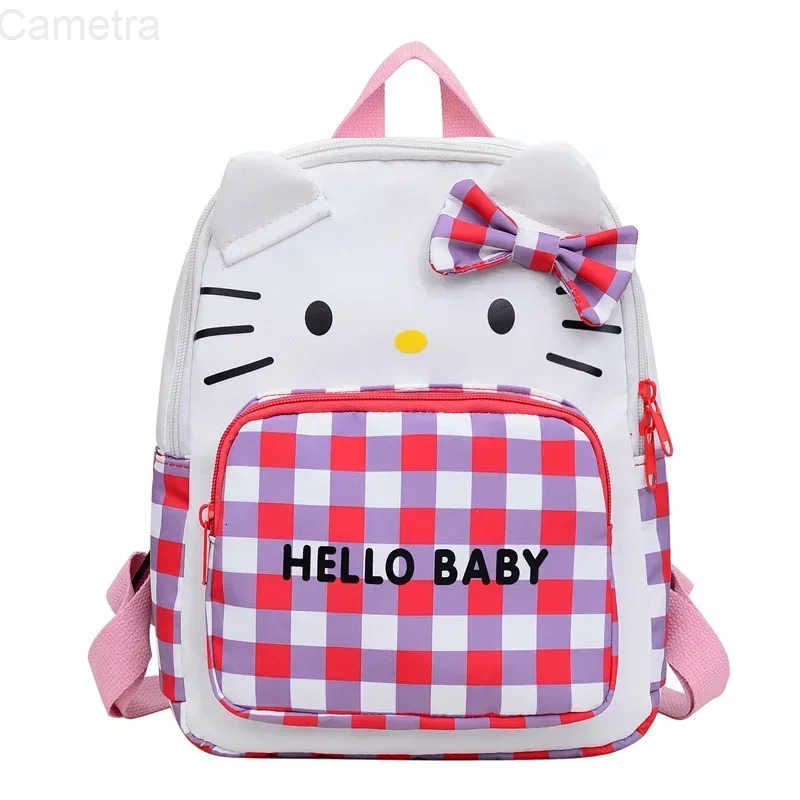 Sanrio Cute fashion hello kitty Backpack Kindergarten handbag Nylon Schoolbag boy girl Student cartoon New Shoulder Bag H251216