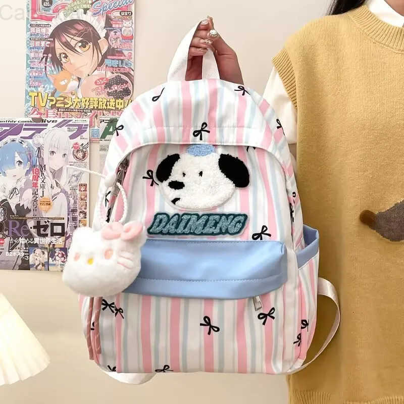 Sanrio Cartoon Hello Kittys Backpack All-Match Boy Girl School Bag Light Go Out Leisure Bags for Woman Ita Bag Canvas Large Capacity H251216