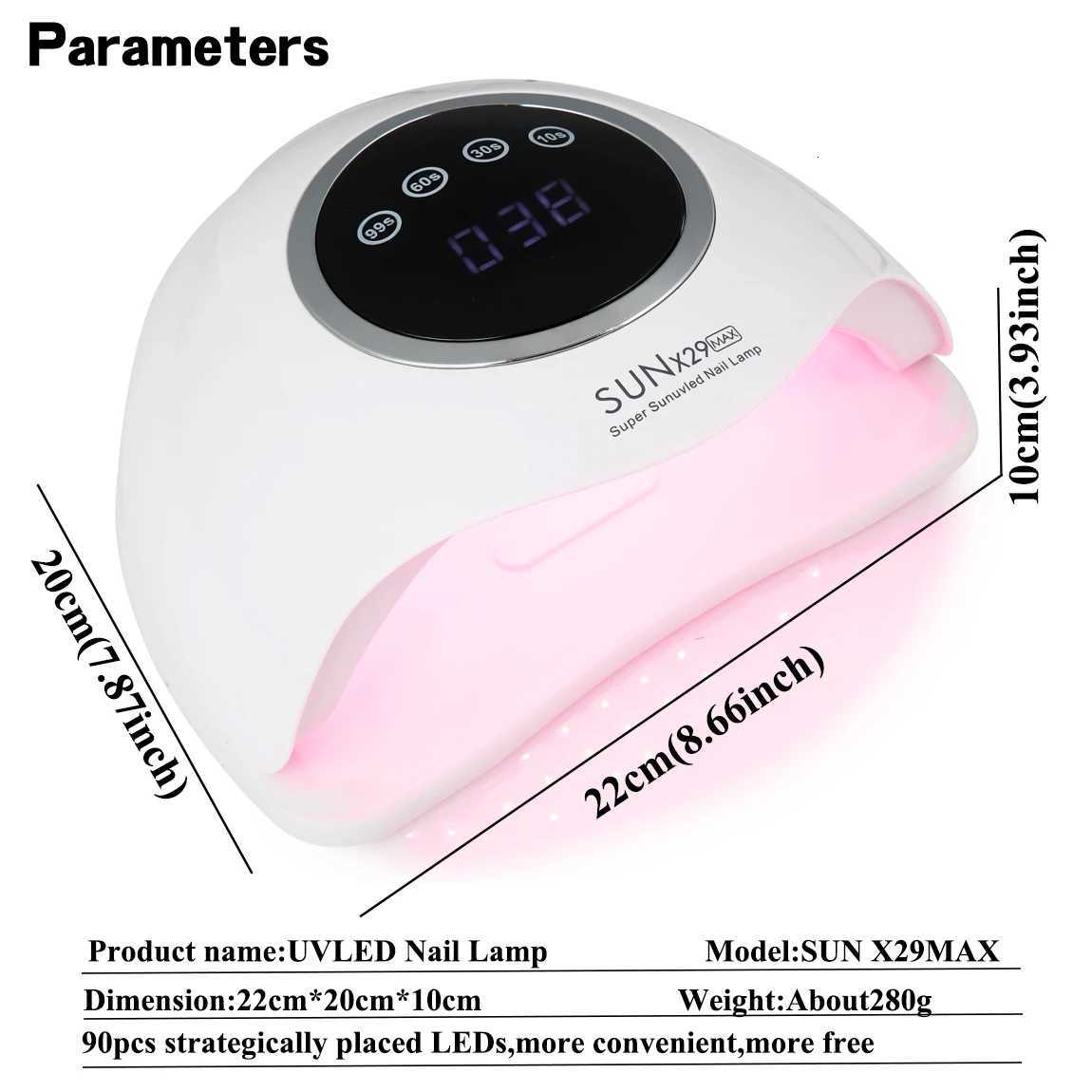 New 90 Bead UV/LED Professional Nail Dryer 4 Intelligent Timed Mode Nail Lamps Fast Drying Nail EquipmentT251216