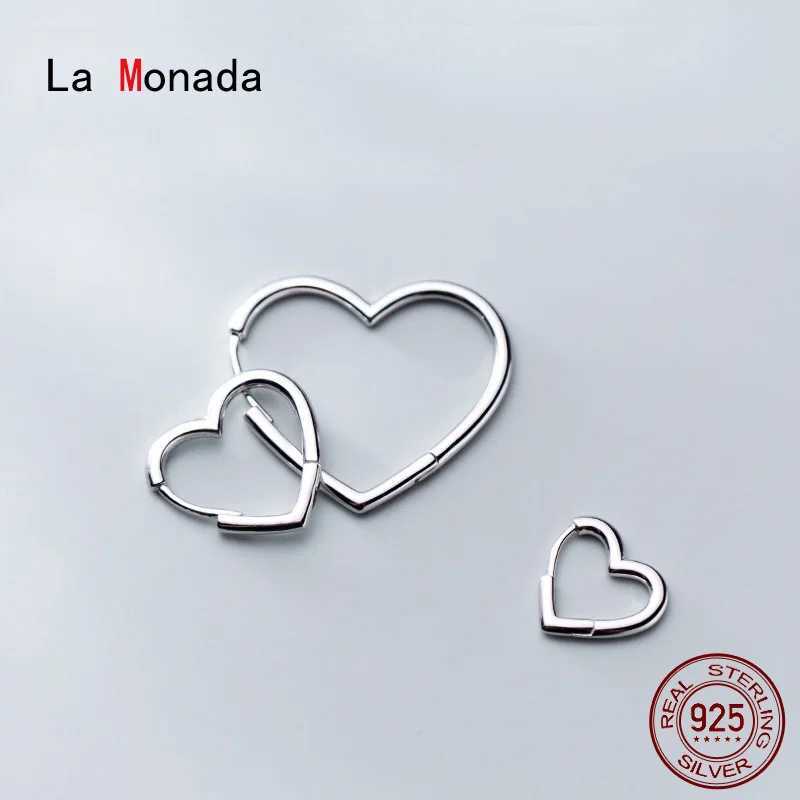 La Monada Big Hoop Earrings For Women Silver 925 Fine Women Earrings Jewelry Silver Heart Hoop Earrings 925 Silver Women G251216