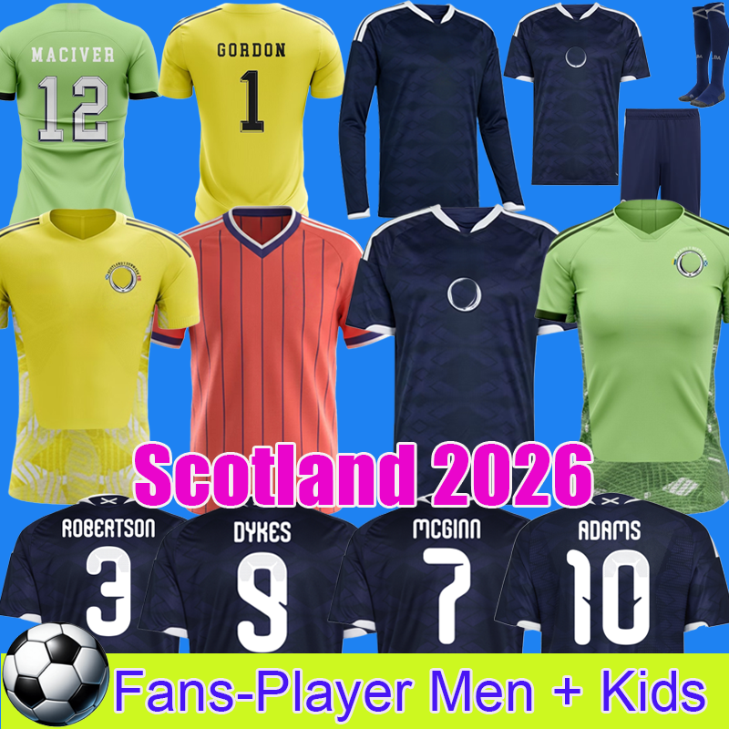 2026 World Cup scotland football shirt Soccer Jerseys ROBERTSON McTominay McGREGOR SHANKLAND MCGREGOR Homemaillot goalkeeper men kit kids uniforms training