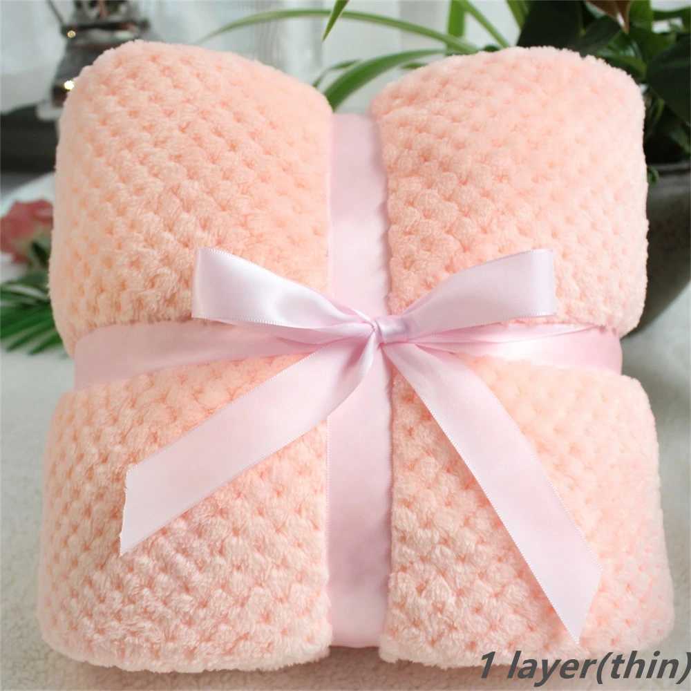 3D fluffy super soft kids bed spread pink blue cozy baby blanket spring toddler bedding quilt coral fleece furry child blanket H251216 - view 3