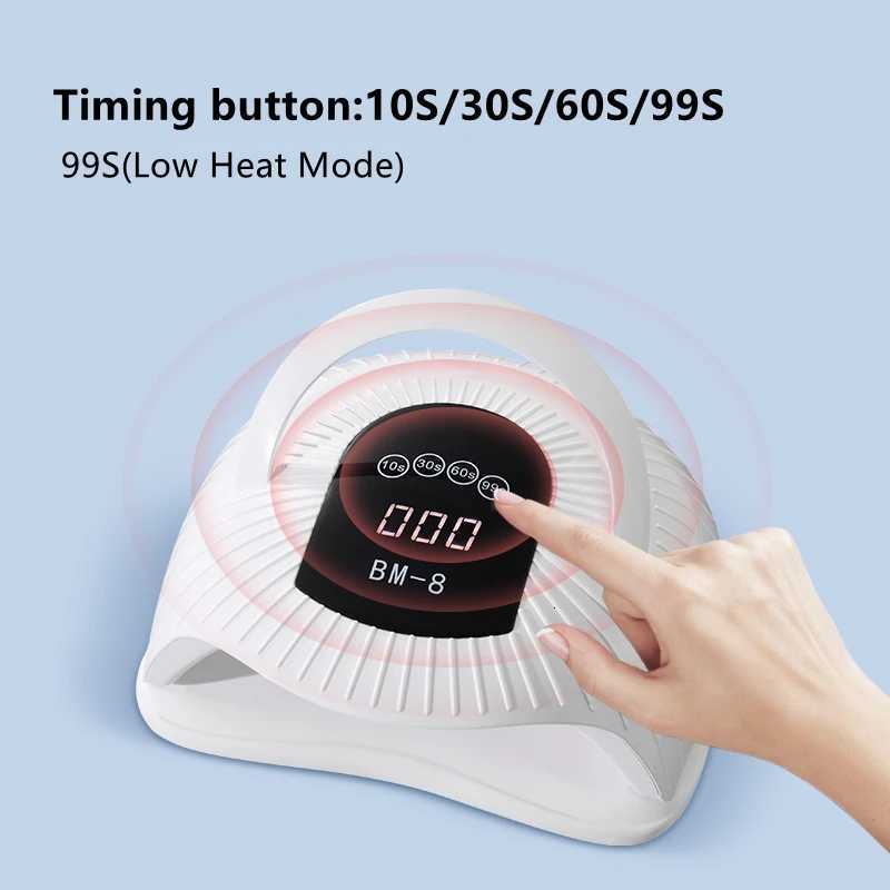 BM-8 300W 72LEDs Nail Dryer Lamp Big Power UV LED Nail Lamp No Black Hands For Drying Nail Gel Polish Portable Design Nail LampT251216