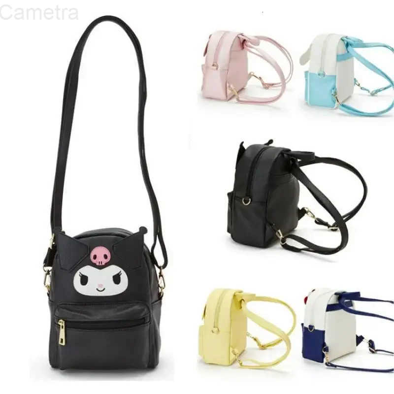 Sanrio Pu Hello Kittys Crossbody Bag New Cinnamoroll Kawaii Cartoon My Melody Backpack Kuromi Multifunctional Two-Purpose H251216