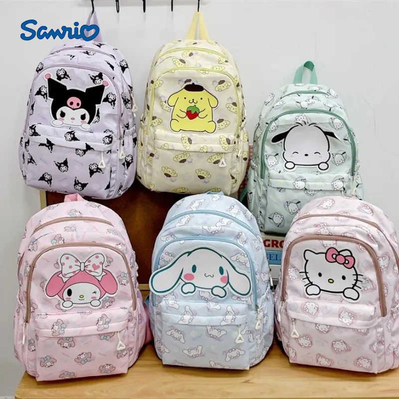 Sanrio Backpack Anime Kuromi Cinnamoroll My Melody Student Bag Large Capacity Women Bag For Children Girls Gift H251216