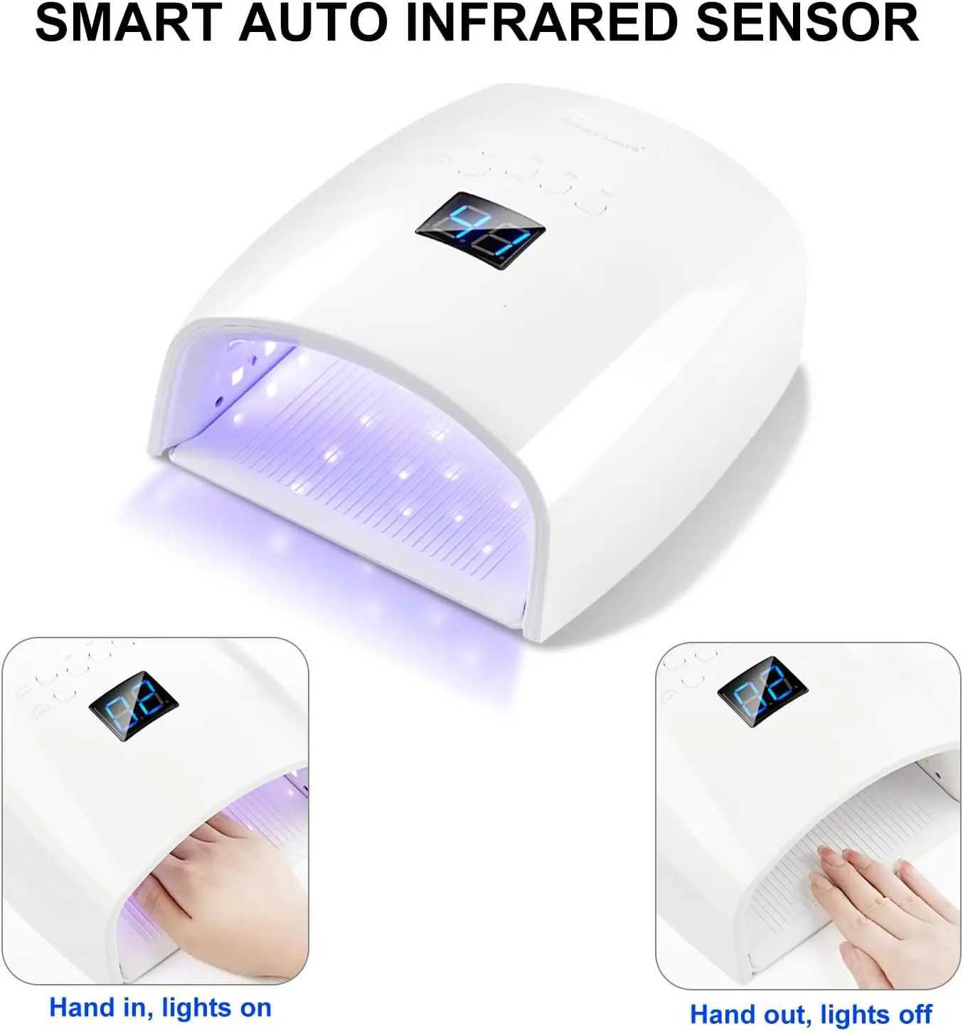 Rechargeable UV LED Nail Lamp 66W Cordless Nail Dryer for Gel Polish Professional Nail Art Manicure Tools for Home and SalonT251216