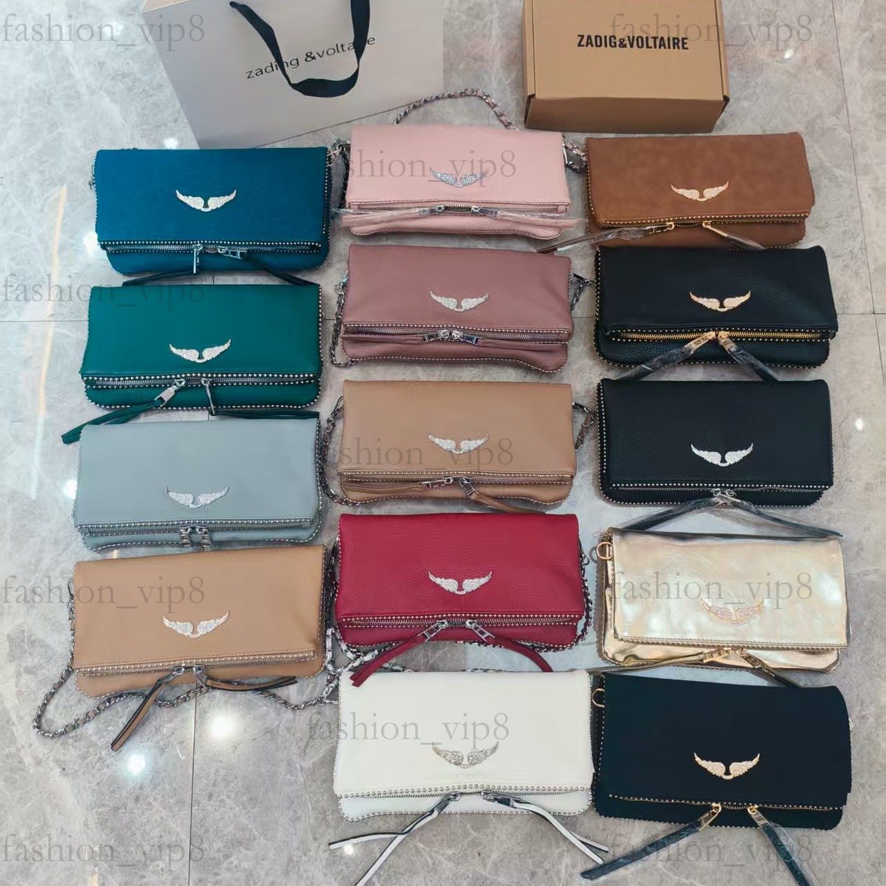 2026 new style designer bag wing badge zv bag women shoulder bag top quality wallet France fashion zadig sac chain tote bags queen gift handbag 14d