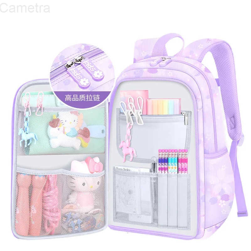 Sanrio My Melody Kuromi Sanrios Backpack Student Bag Girl Cartoon Kawaii Anime Breathable Super Light Large Capacity Child School Bag H251216