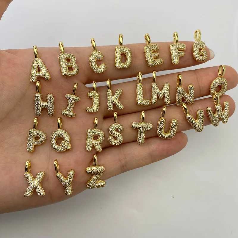 Stainless Steel Gold Plated 26 Letters Name Necklace Zircon Pendant Necklace M251216