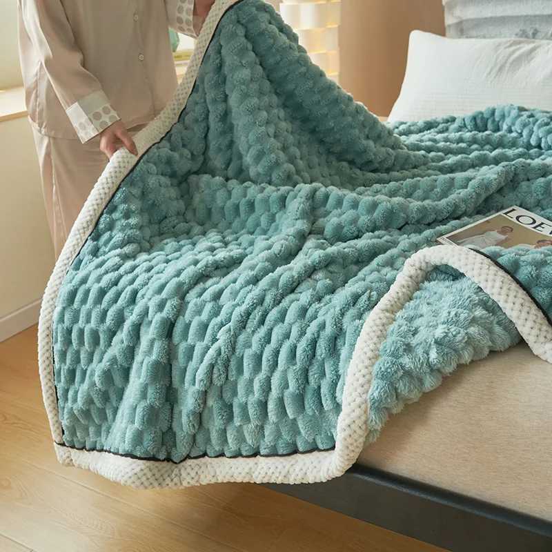 Throw Blanket for Sofa Winter Blanket King Size Home Warm Plaid Comforter Bedspread Bedding Sheet H251216 - view 5