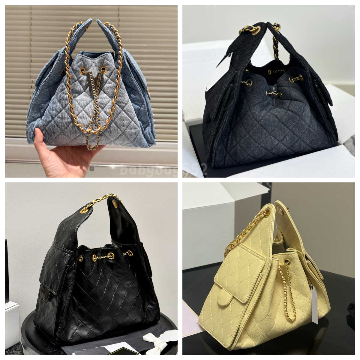 Evening Bags mirror quality hobo bag 25c Designer Bag String Bucket Tote Large Hobo Suede Leather Casual Lattice Long Chain Crossbody Fashion Brand