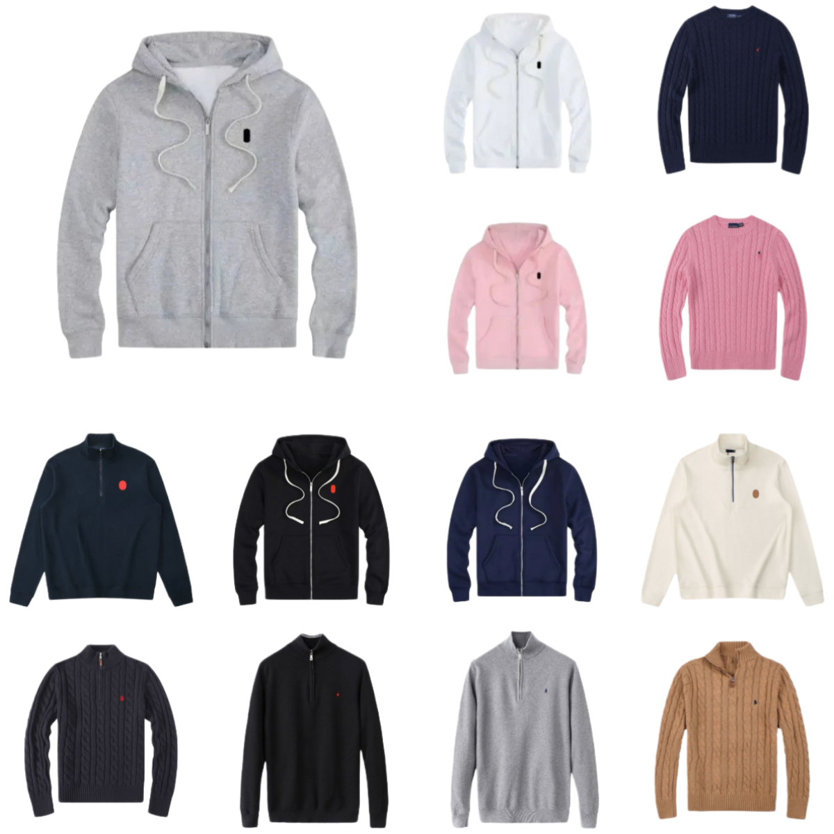 polo hoodie mens Hoodies ralf luren quarter zip polo designer hoodies ralf loren set pullover cotton horse embroidery long sleeve casual zip up Sweatsuits Tracksuit