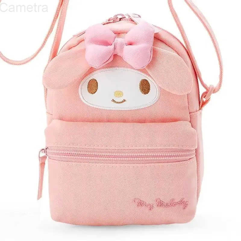 Sanrio New Womens Mini Shoulder Messenger Bag Cartoon Cute Shoulder Fashion Trend Embroidery Mini Womens Canvas Bag Printing H251216