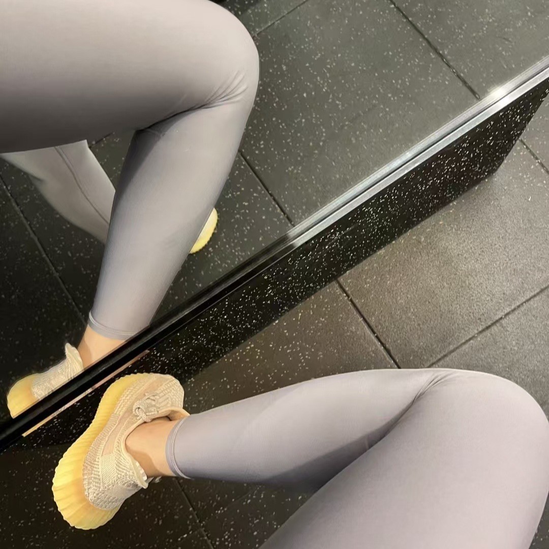 High Waist Elastic Yoga Pants for Women Summer Pearlescent Sports Long Pants Tummy Control Hip Lift Running Fitness Pants Kendall Jenner Style 241228