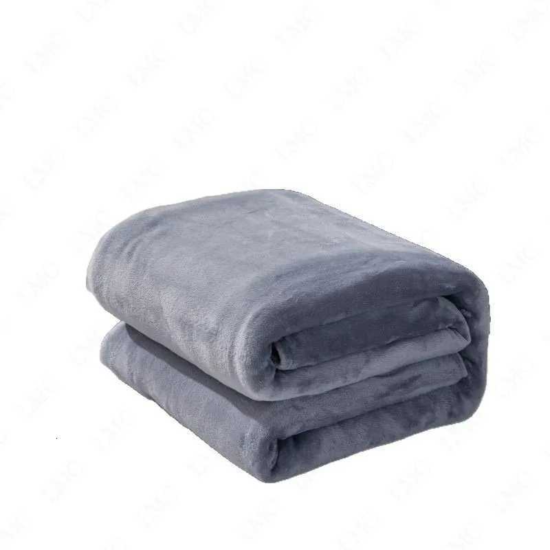 Flannel Blanket Solid Color Plain Winter Blanket Single/Queen/King Warm Nap Blanket Multi-functional Plush Thickened Blankets H251216 - view 7