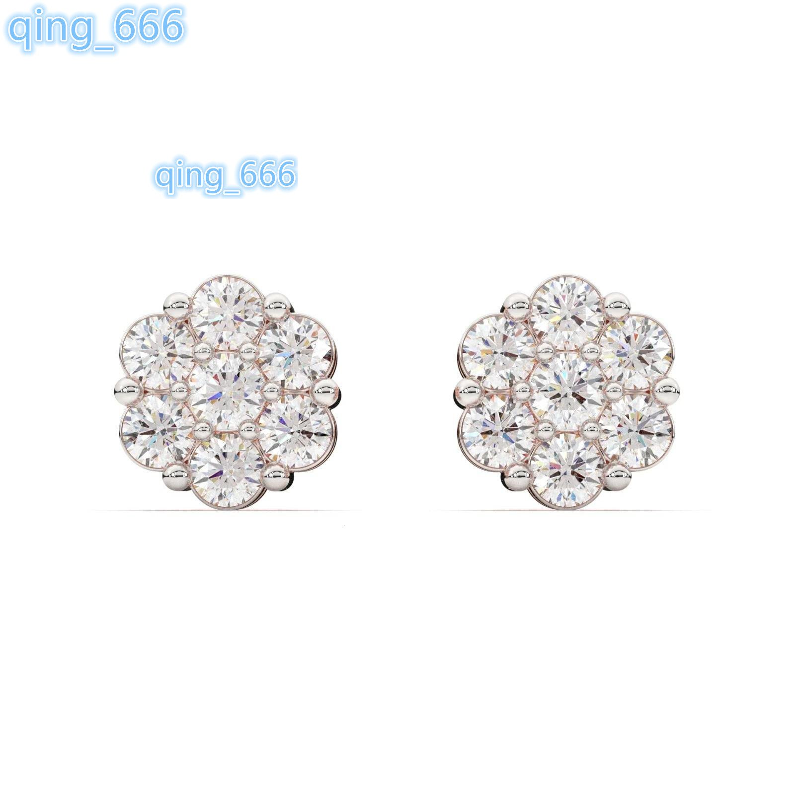 Stylish Womens Diamond Earrings Rose Gold/Silver/Gold Rhodium Plating Certified Delivering Graceful Charm Exceptional