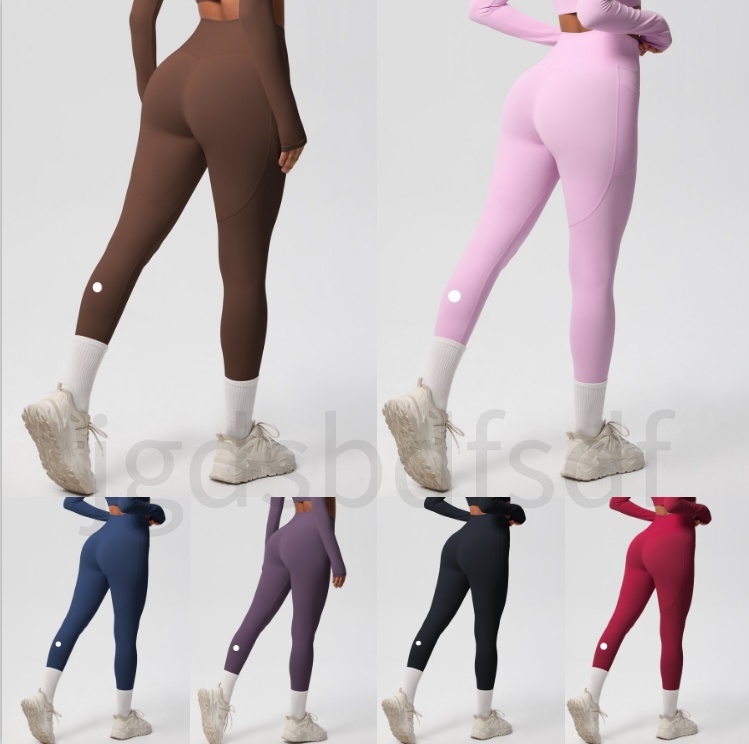 Yoga Pants Top Pants Women Leggings Tight Solid Color Double-Sided Brushed High Waist Quick Drying Base Fitness Suit outdoor running sports