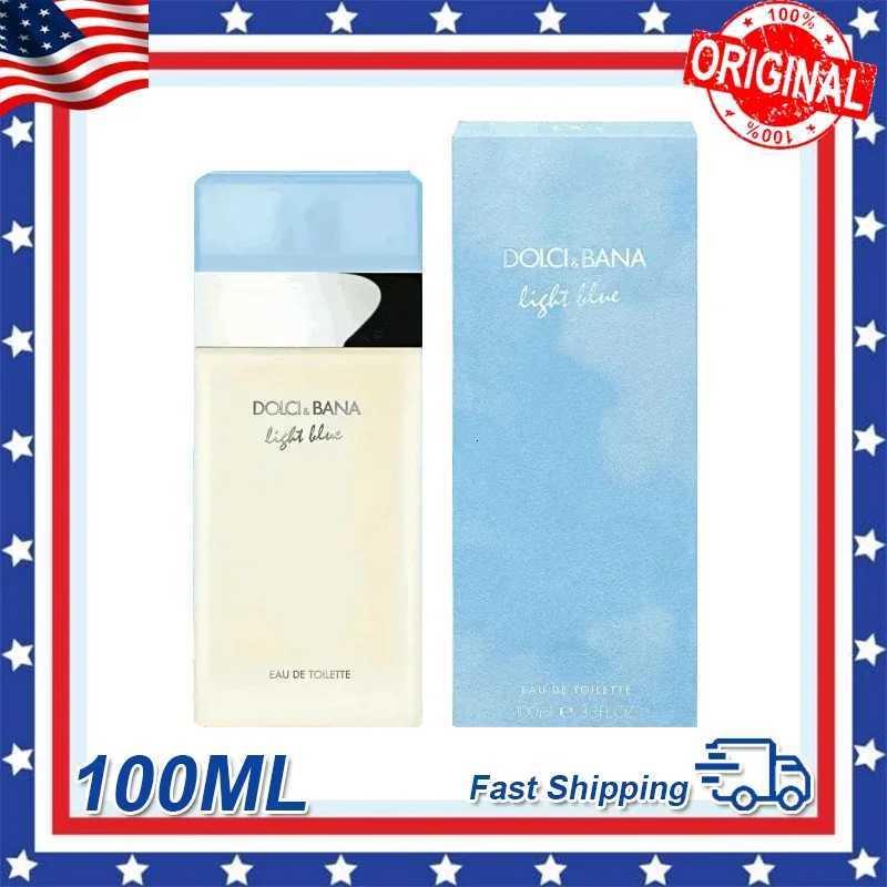 34oz / 00ml Dolci Bana Light Blue Eau De Toilette- Unisex Fresh Floral Citrus Perfume Fragrance Light Blue Womens EDT W251216