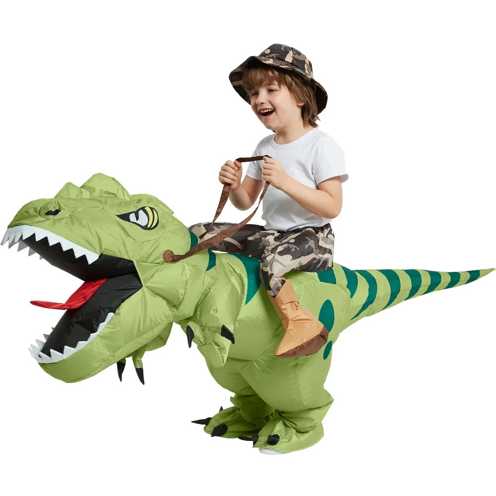 Animal Cartoon Riding T-Rex Inflatable Costume Nursery Kids Dinosaur Role Playing Game Adult Kids Chasing Game Birthday Gift 251114