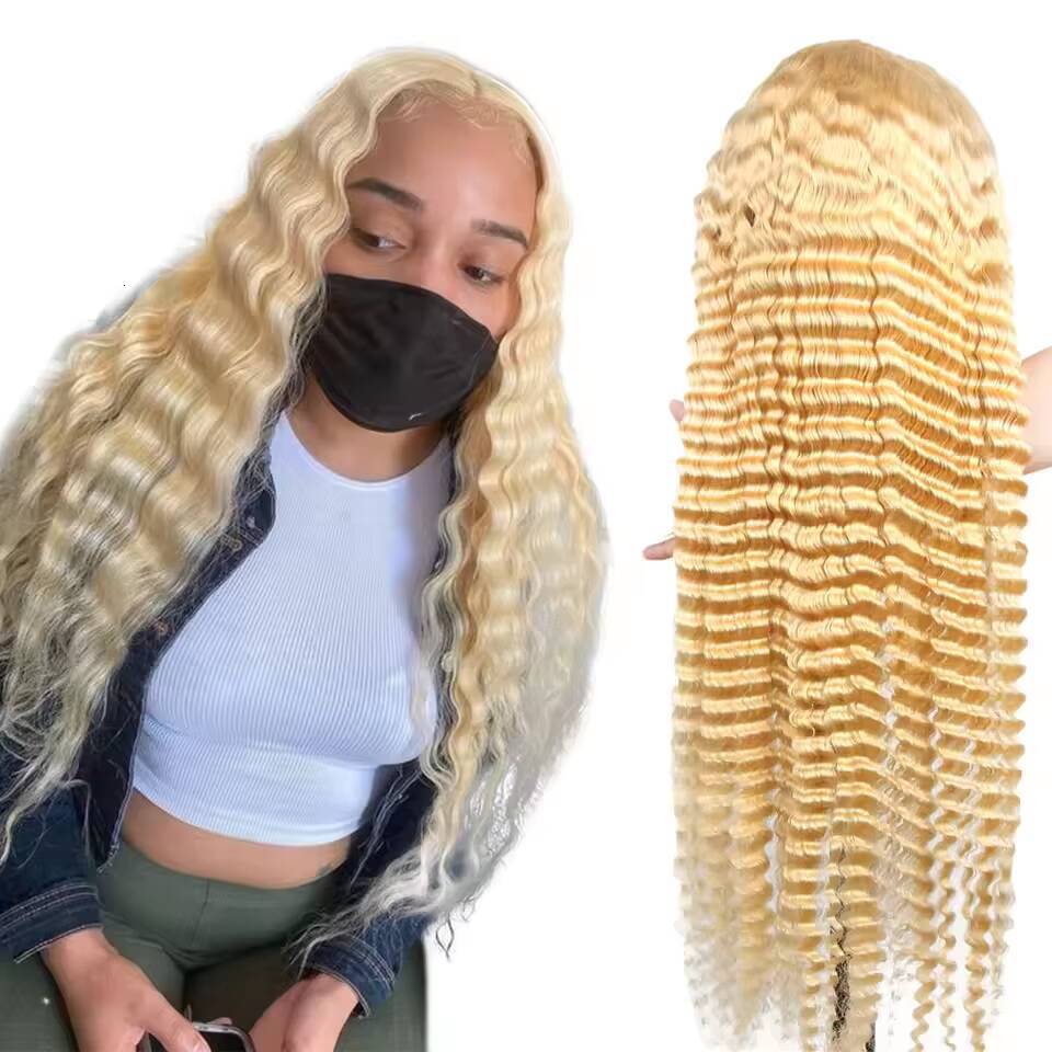 Wholesale 613 13X4 13X6 HD Lace Frontal Wig Long Raw Human Hair Honey Blonde Wigs Human Hair Lace Front HD Transparent Lace Wig