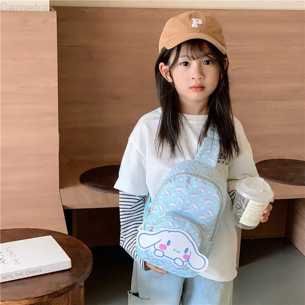 Sanrio Kawaii Cinnamoroll Chest Bag Anime Shoulder Bags Portable Satchel Childrens Handbags Backpacks Christmas Gifts For Boys Girls H251216