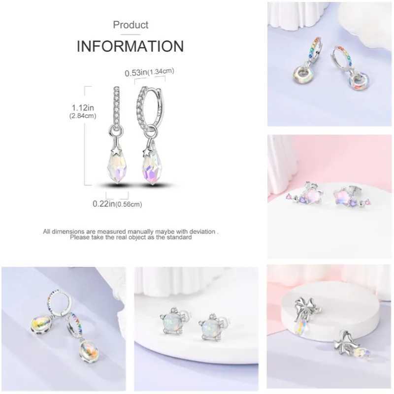 Purple Zircon Hoop Earrings 925 Sterling Silver U-shaped Liquid Metal Love Heart Fashion Earrings For Women Jewelry G251216