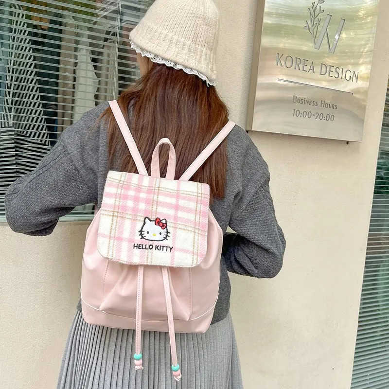 Sanrio Hello Kitty Backpack Women Fashion Satchel Portable Handbags Crossbody Bags Designer Bag Travel Kawaii Backpack Kawaii H2512161