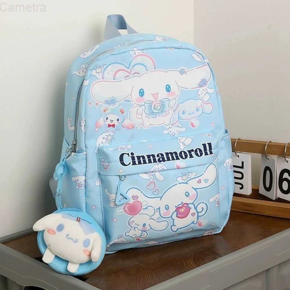 Sanrio Hello Kitty Kuromi My Melody Cute Cartoon Kids Backpack Kindergarten Primary Students Double Shoulder Bag Gifts for Girls H251216