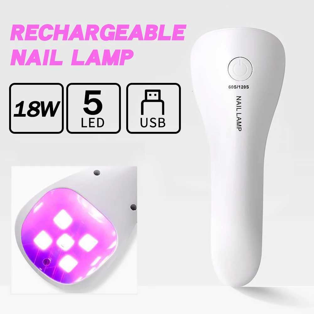 Handheld Lamp For Nails Drying UV LED Lamp High capacity Rechargeable Mini Manicure Lamp Nail Dryer For Gel PolishT251216