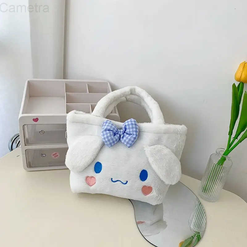 Sanrio series new Kuromi My melody Cinnamoroll creative cute autumn and winter simple Kawaii cartoon plush handbag holiday gift H251216