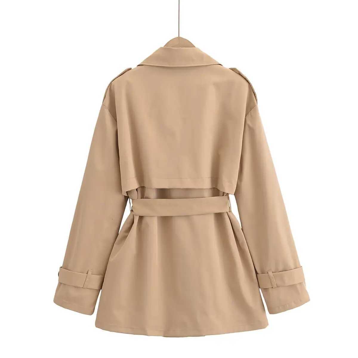 British style womens long sleeved bow waistband short windbreakerT251216