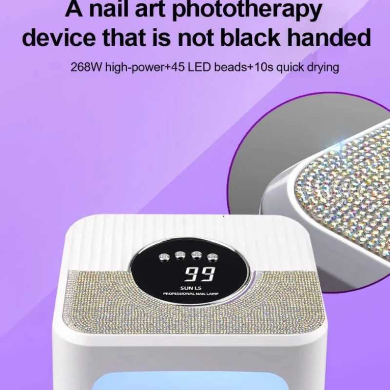 sunL5 260W Professional Nail Dryer 45 eds Nail Dryer UV Lamp for Curing All Gel Nail Polish Motion Sensing Manicure Pedicure T251216