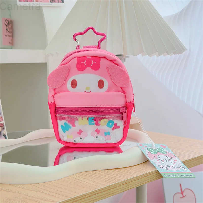 Sanrio Hello Kitty My Melody Cute Mini Backpack Shaped Coin Purse Cartoon Storage Bag Mountaineering Buckle Bag Gift for Girls H2512161