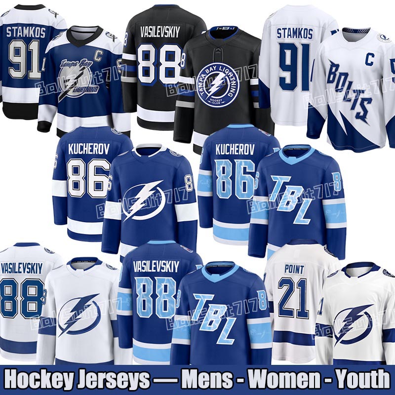 86 Nikita Kucherov tampa bay hockey jersey lightning jersey Stadium Series Andrei Vasilevskiy Steven Stamkos Brayden Point Brandon Hagel Victor Hedman jerseys