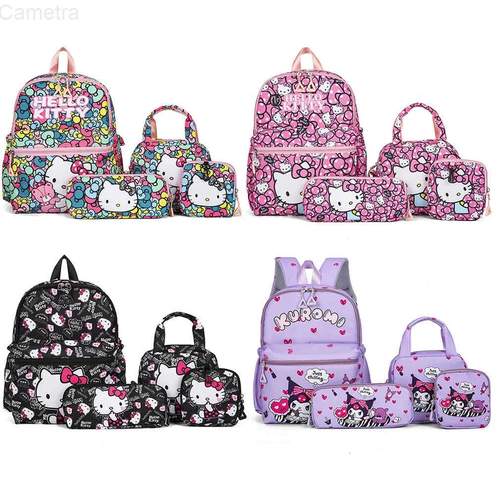 Sanrio Hello Kitty Backpack Kuromi Cinnamoroll Cute Daypack Cartoon Anime Schoolbag Bag Girl Casual Travel Commute Knapsack H251216