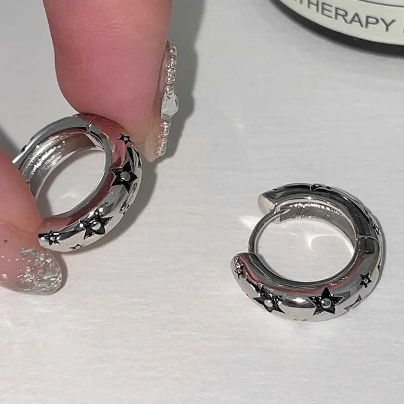 Buyee 925 Sterling Silver Round Clip Earring Circle Excellent Star Small Earring Ring for Woman Fashion Fine Jewelry Earring G251216