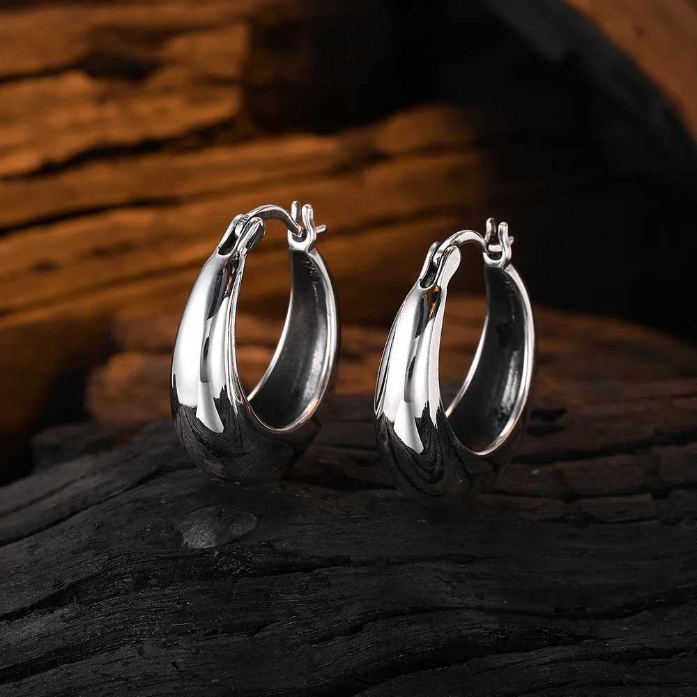 LiHong Real 925 Sterling Silver Smooth Vintage Earring High-quality U Shape Hoop Earrings For Women Wedding Party Fine Jewelry G251216