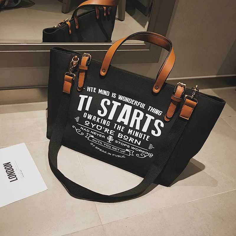 Design Crossbody Handbag Totes Female Vintage Large Capacity Messenger Bag For Women Fashion Canvas Shoulder Shopping Bag M251216