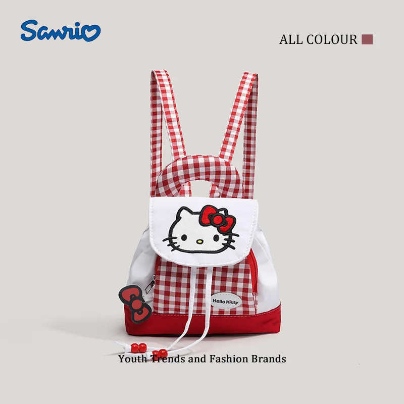 Sanrio animeHello KittyBackpackgirlNewbagdecoratestudentPortableHigh appearanceLarge capacityinsAccessoriesGift H251216