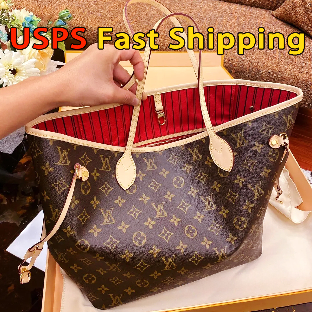Designer Bag Tote Bag Fashion Totes Leather Handbag MM Women Bags High Capacity Composite Shopping Bags Old Flower Brown Lattice Bag Quality Travel Beach Bag007