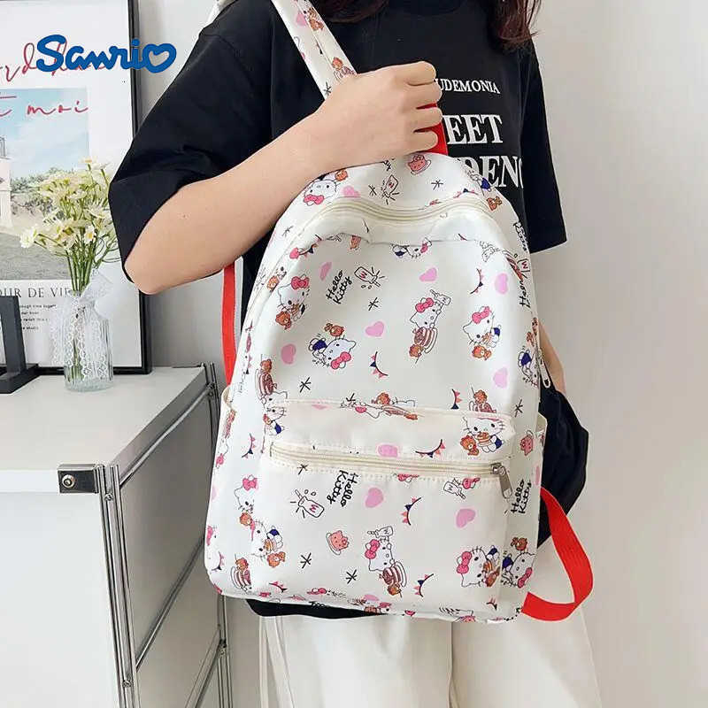 Sanrio Hello Kitty Student Schoolbag Children Backpack School Supplies Girl High-Capacity Printing Cartoon Fashion New Bag Hot H251216