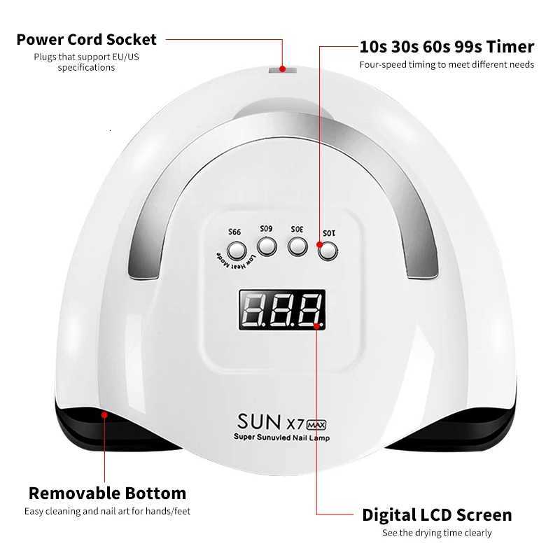 UV LED Nail LampGel Nail Dryer with Auto Sensor 57 LED Fast Curing Smart Polish Dryer for Gel Nails Professional Manicure ToolT251216