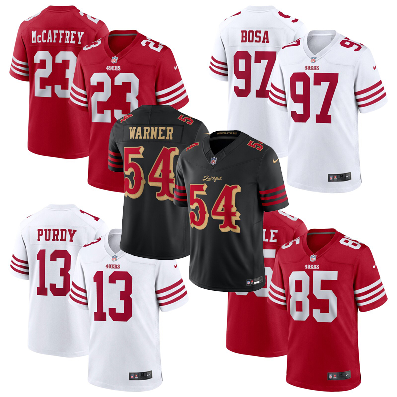 Design Your Own Football Jerseys 23 Christian McCaffrey Brock Purdy George Kittle Nick Bosa Fred Warner