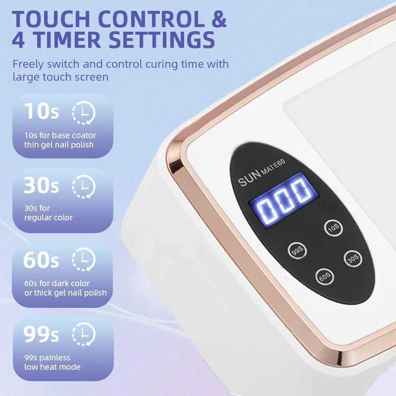 NEW 90LEDS UV LED Lamp For Nail Manicure 380W Professional Gel Polish Drying Lamps With Hand Pillow Wear High-power Nail DryerT251216