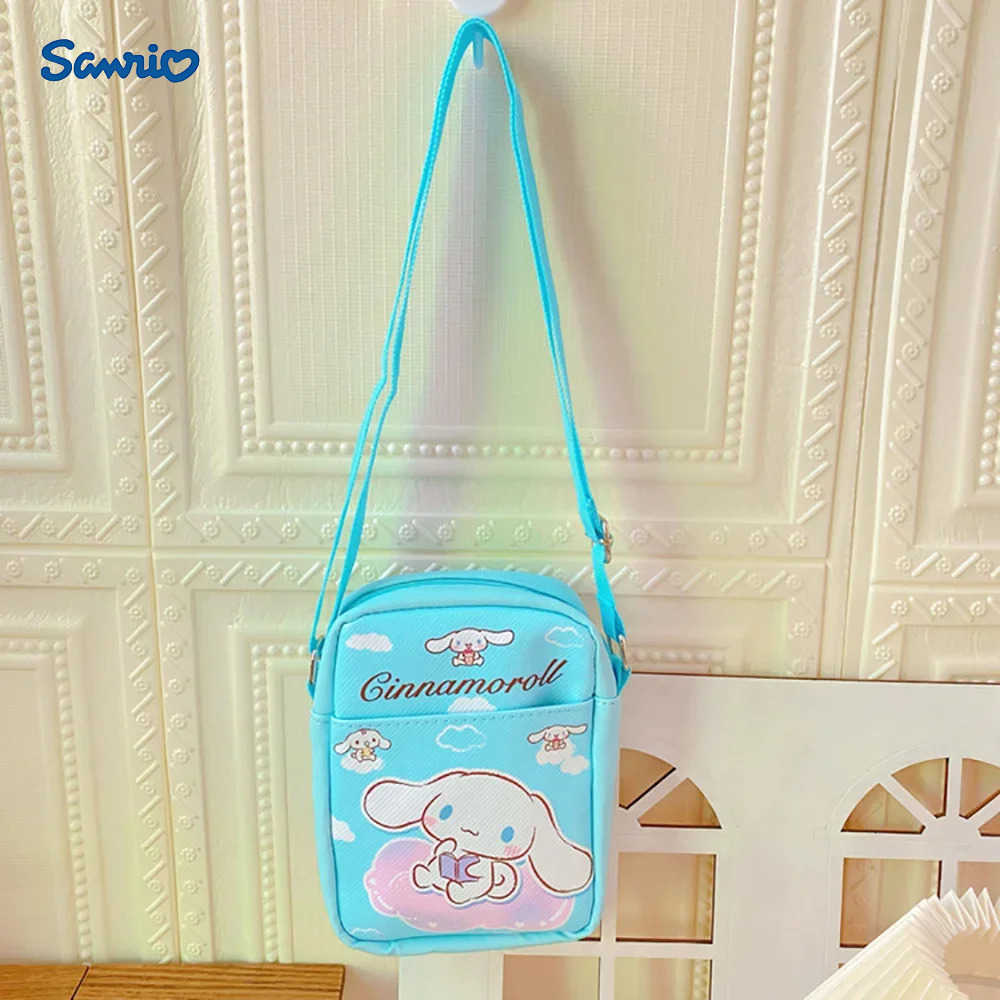 Sanrio Cute Cinnamoroll Kuromi Crossbody Bags Shoulder Messenger Bags Cartoon Portable Backpacks Kawaii Coin Pouch Gifts for Boys Girls H251216
