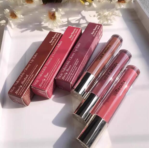 Rare Beauty Lip Moisturizing Gloss 6 Colors Nearly Neutral Apricot Berry PetaL Naked Brown Milk Tea Lip Glaze Lip Gloss 3.8ml Lips Cosmetics